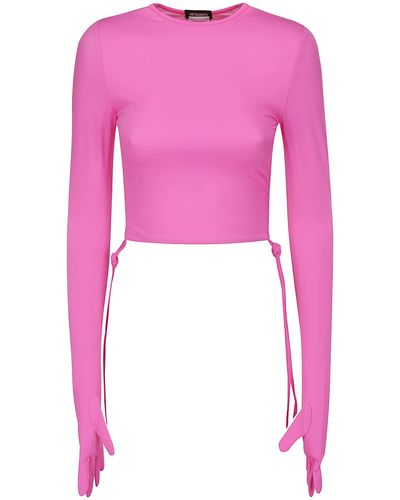 Vetements Cropped Styling Top - Pink