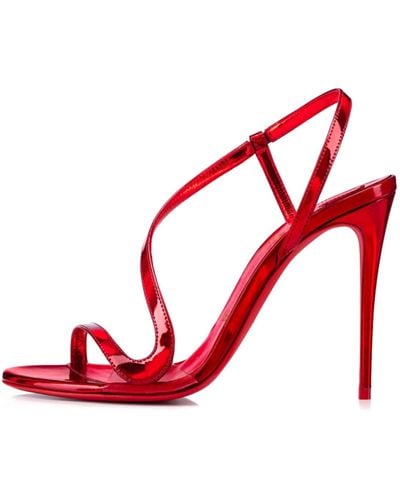 Christian Louboutin Rosalie 100 Patent Sandal - Red