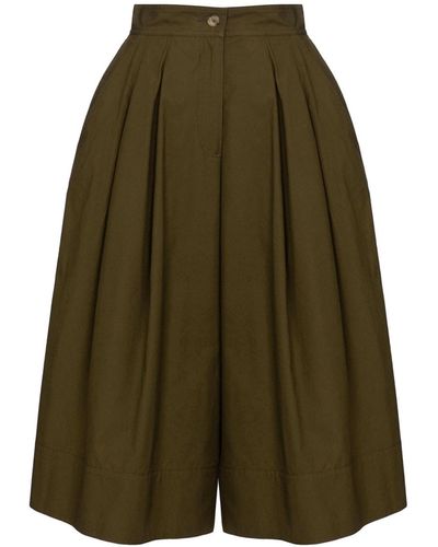 Moncler Genius Cotton Bermuda Trousers - Green