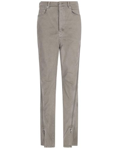 Rick Owens Zip Detail Jeans - Gray