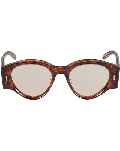 Jacques Marie Mage Irregular Frame Sunglasses - Natural