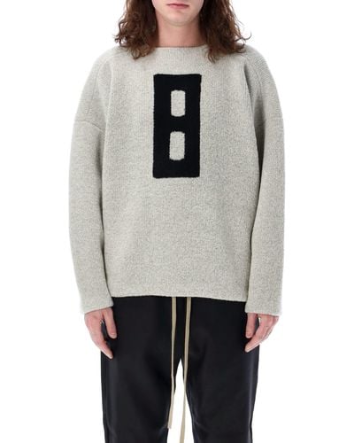 Fear Of God Boucle Straight Neck Jumper - Grey
