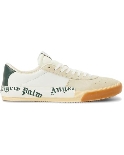 Palm Angels Leather Logo Trainers - White