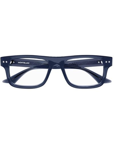 Montblanc Mb0289O Linea Snowcap Eyeglasses - Blue