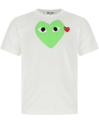 COMME DES GARÇONS PLAY Heart Print Crewneck T-Shirt - Green