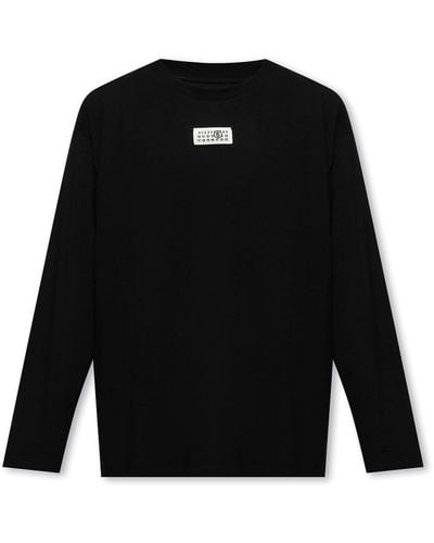 MM6 by Maison Martin Margiela T-shirt With Long Sleeves, - Black