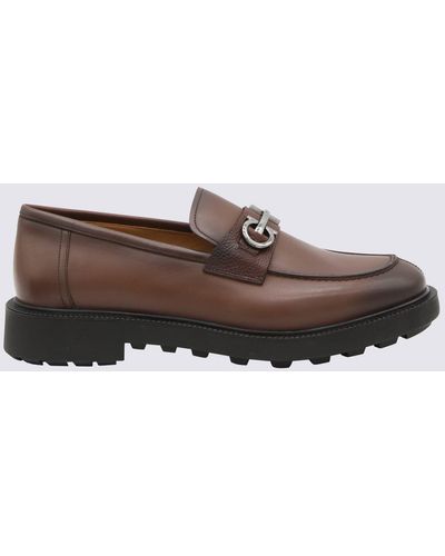 Ferragamo Leather Loafers - Brown