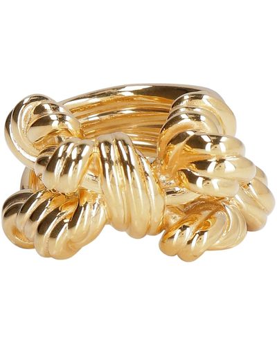 Bottega Veneta Knot Ring - Metallic