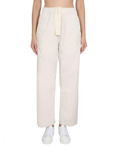 Margaret Howell Trousers With Maxi Drawstring - Natural