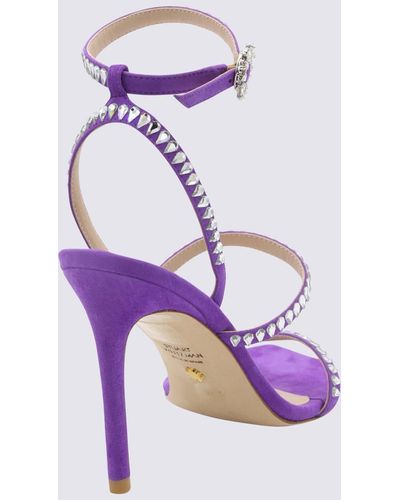 Stuart Weitzman Suede Sandals - Purple