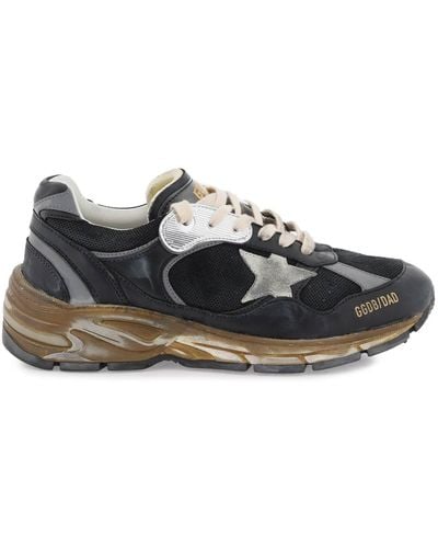 Golden Goose Dad-star Sneakers In Mesh And Nappa Leather - Black