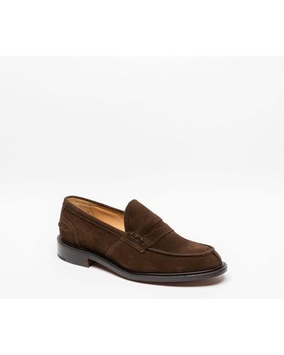 Tricker's Chocolate Repello Suede Loafer - Brown