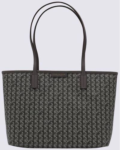 Tory Burch Faux Leather Tote Bag - Black