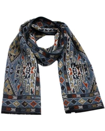 Kiton Light Scarf With Small Fringes - Multicolour