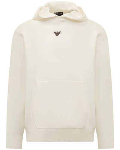 Emporio Armani Vanilla Hooded Sweater - White