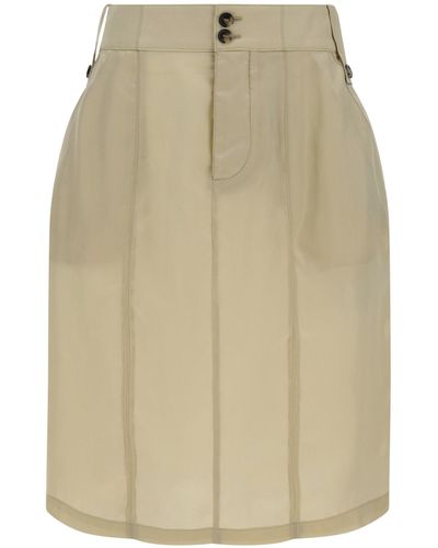 Saint Laurent Bemberg Skirt - Natural