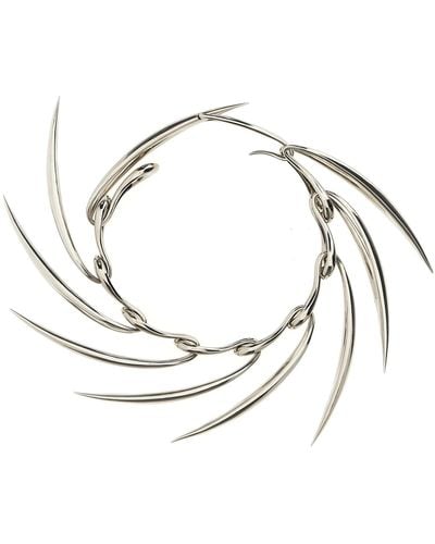 Mugler Metal Necklace Jewellery Silver - Metallic