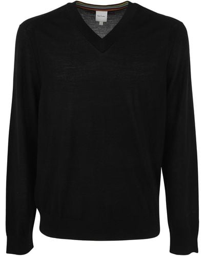 Paul Smith Mens Sweater V Neck Clothing - Black