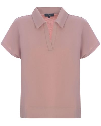Fay Polo Shirt Made Of Piquet - Pink