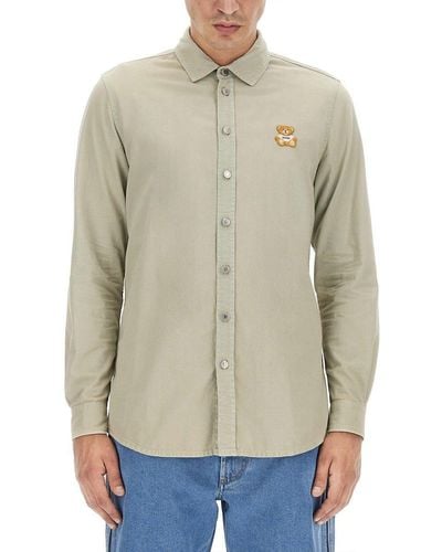 Moschino Teddy Patch Shirt - Natural