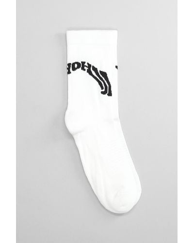 Y-3 Socks In White Cotton