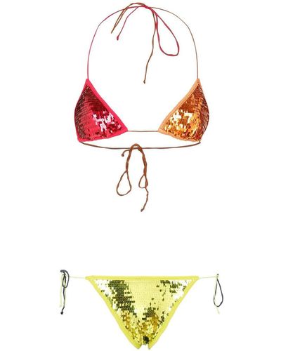Oséree Microkini Sequin Bikini Set - Multicolor