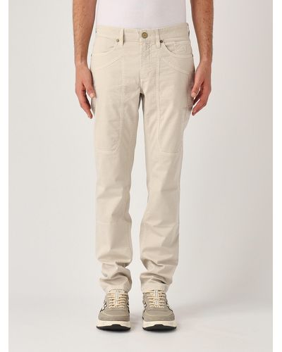 Jeckerson John 5 Tasche Toppa Slim Pants - Natural