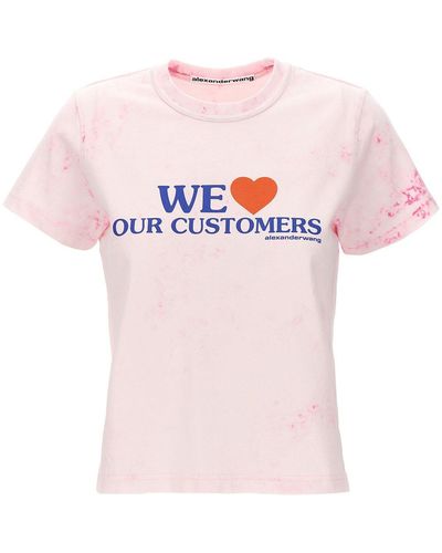 Alexander Wang Love Our Customers Shrunken T-Shirt - Pink