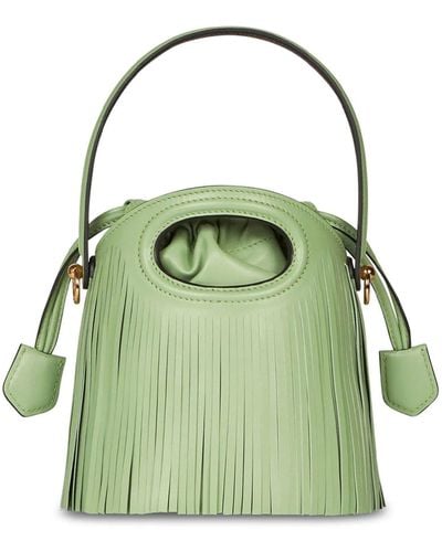 Etro Saturno Mini Bag With Fringes - Green