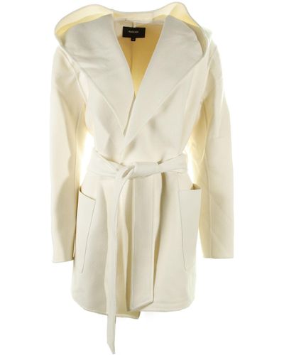 Mackage Azra White Wool Coat With Belt