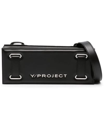 Y. Project Mini Accordion Leather Shoulder Bag - Black