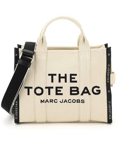 Marc Jacobs The Jacquard Traveler Tote Bag Small - Natural