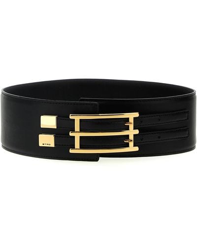 Etro Leather Belt Belts Black