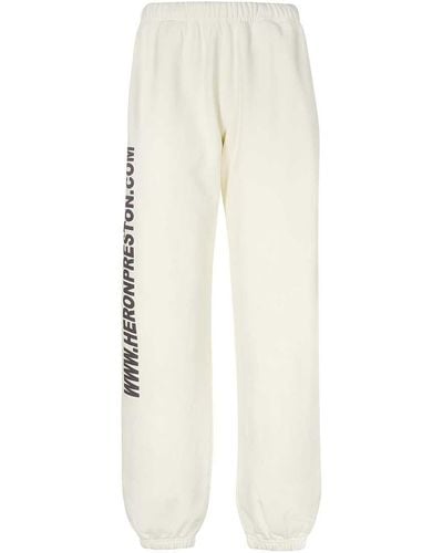 Heron Preston Logo Print Sweatpants - White