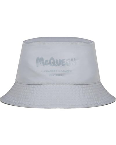 Alexander McQueen Mcqueen Graffiti Bucket Hat - White