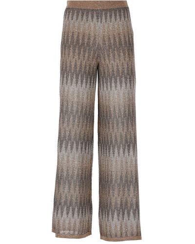 D.exterior Trousers With Lurex Details - Grey