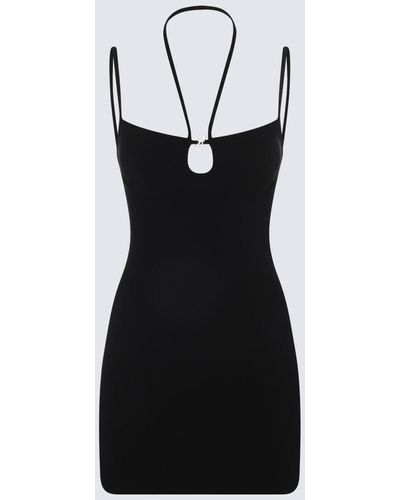 Blumarine Blue Viscose Stretch Mini Dress - Black