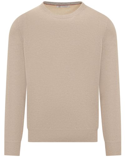 Brunello Cucinelli Crewneck Sweater - White
