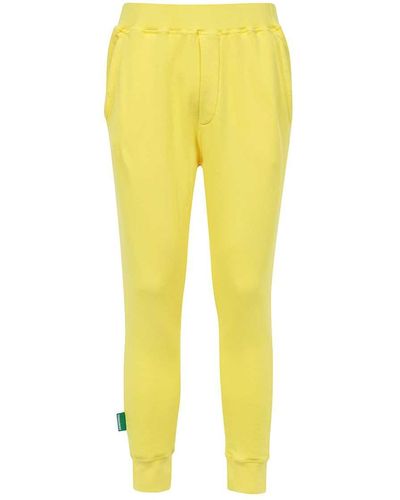 DSquared² Cotton Track-Pants - Yellow