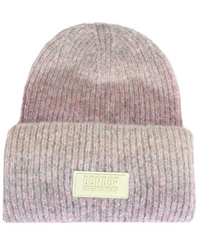 Dondup Beanie Hat With Applied Logo - White