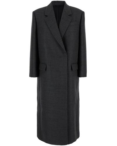 Brunello Cucinelli Oversized Double-Breasted Coat - Black