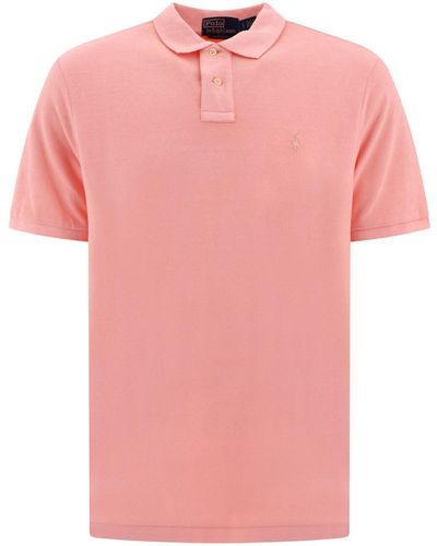 Ralph Lauren Polo Pony Embroidered Polo Shirt - Pink