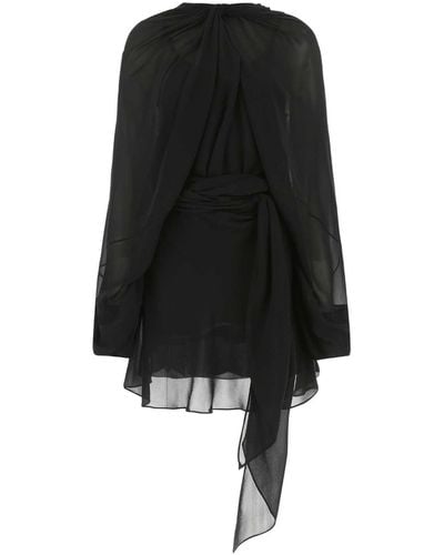 Maison Margiela Silk Mini Dress - Black