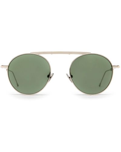 Cubitts Calshot Fold Sun Silver Sunglasses - Green
