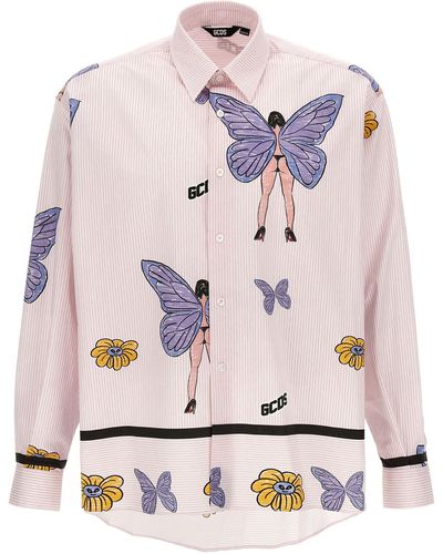 Gcds Butterfly Shirt - Pink