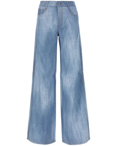 Ermanno Scervino Denim Wide-Leg Jeans - Blue