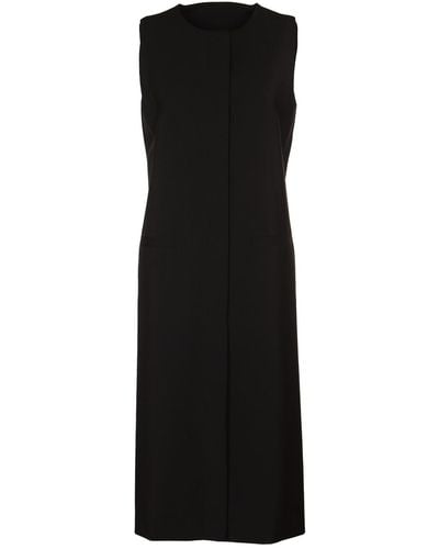 Alberta Ferretti Sleeveless Fitted Long Dress - Black