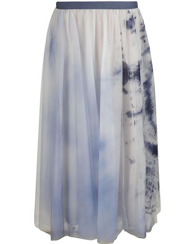 Fabiana Filippi Pleated Long Skirt - Multicolour