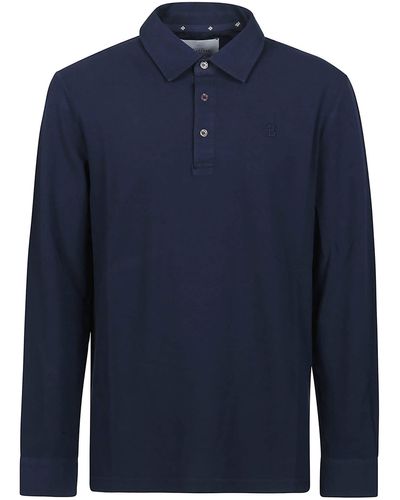 Ballantyne Long Sleeve Polo Shirt - Blue