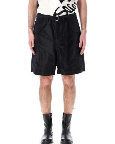 Sacai Nylon Cargo Shorts - Black